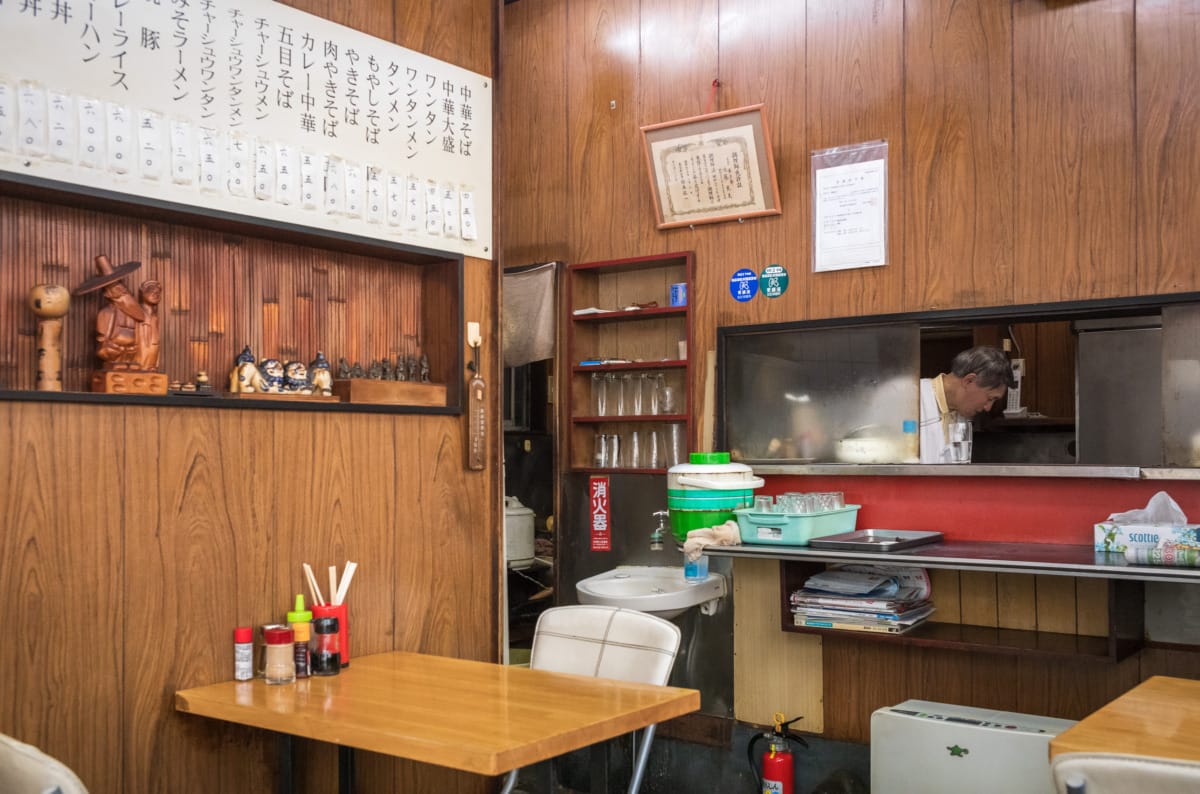 The simplicity of an old Tokyo ramen restaurant