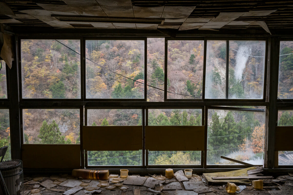 long-abandoned Japanese mountain apartment complex