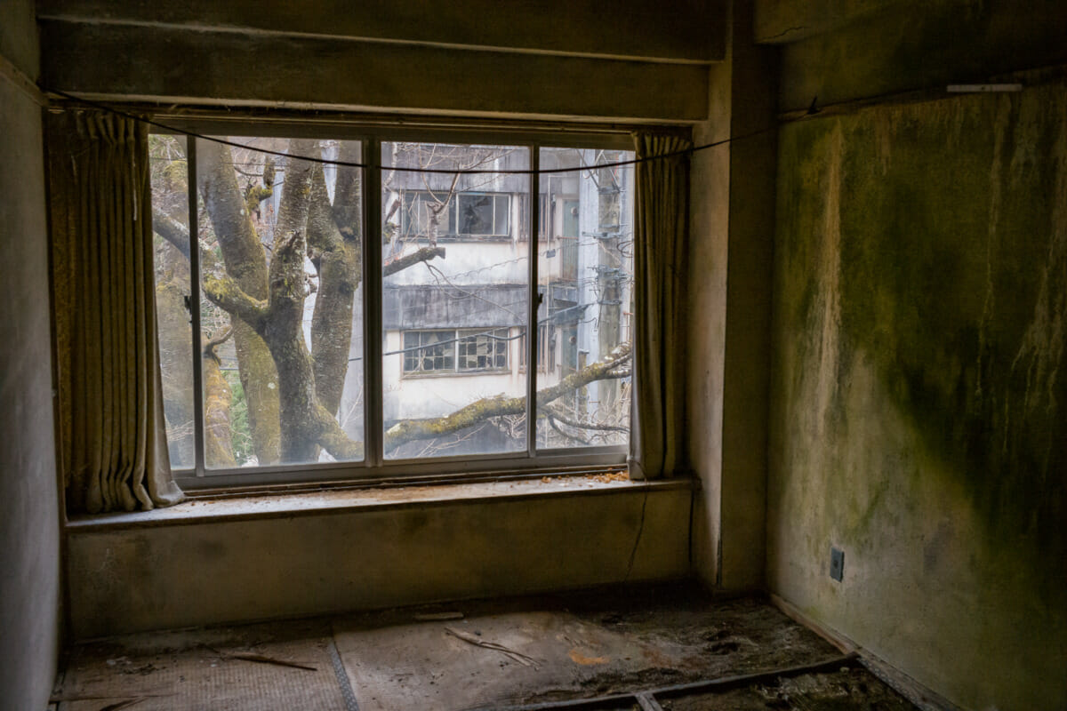long-abandoned Japanese mountain apartment complex