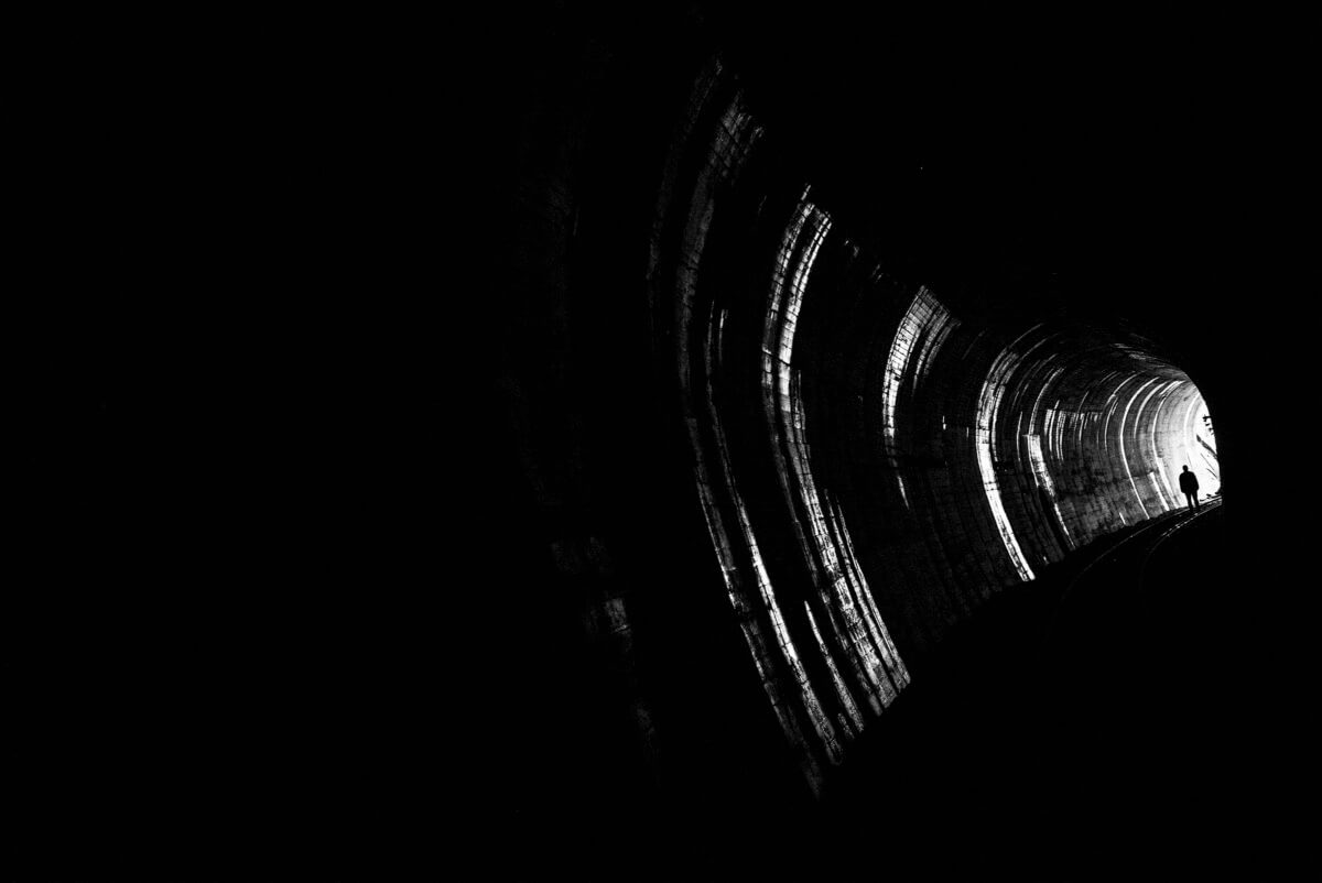 abandoned Tokyo train tunnel