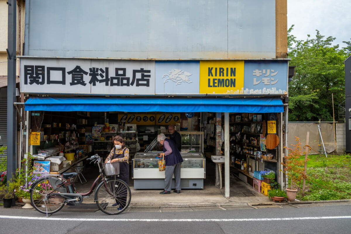 The matching colours and community of an old school Tokyo shop