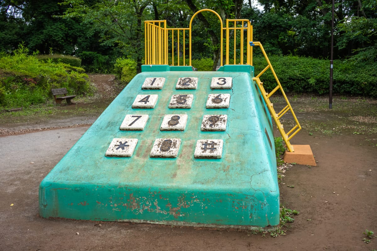 Japanese concrete playground telephones