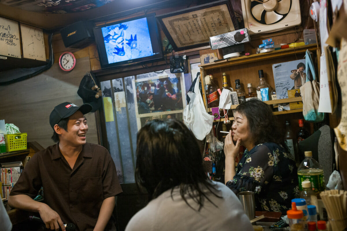 singing in a cluttered little Tokyo bar