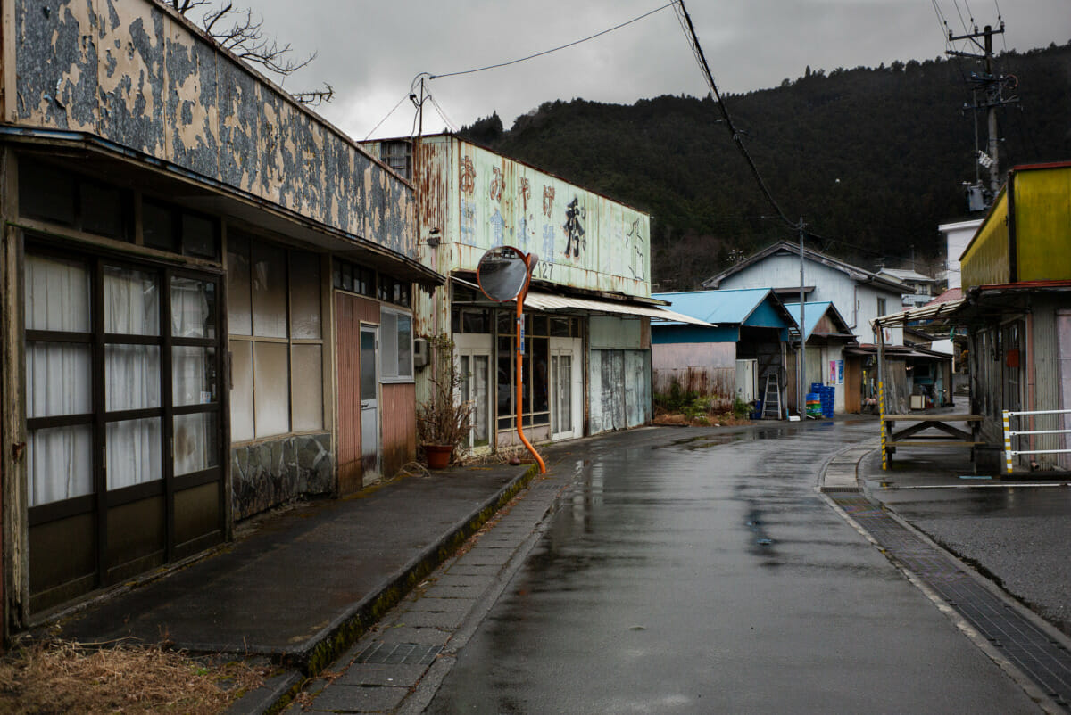 A faded and atmospheric old Japanese village