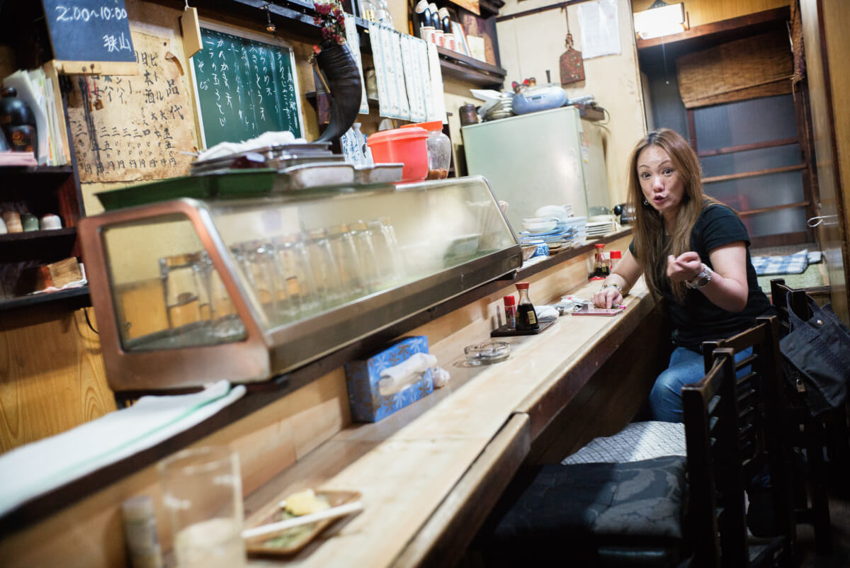 friendly and old little Japanese bar in tokyo