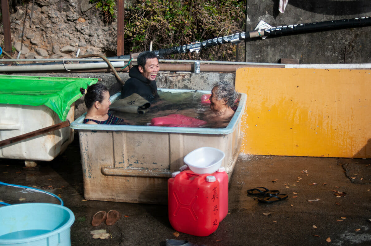 A homemade and ramshackle Japanese hot spring