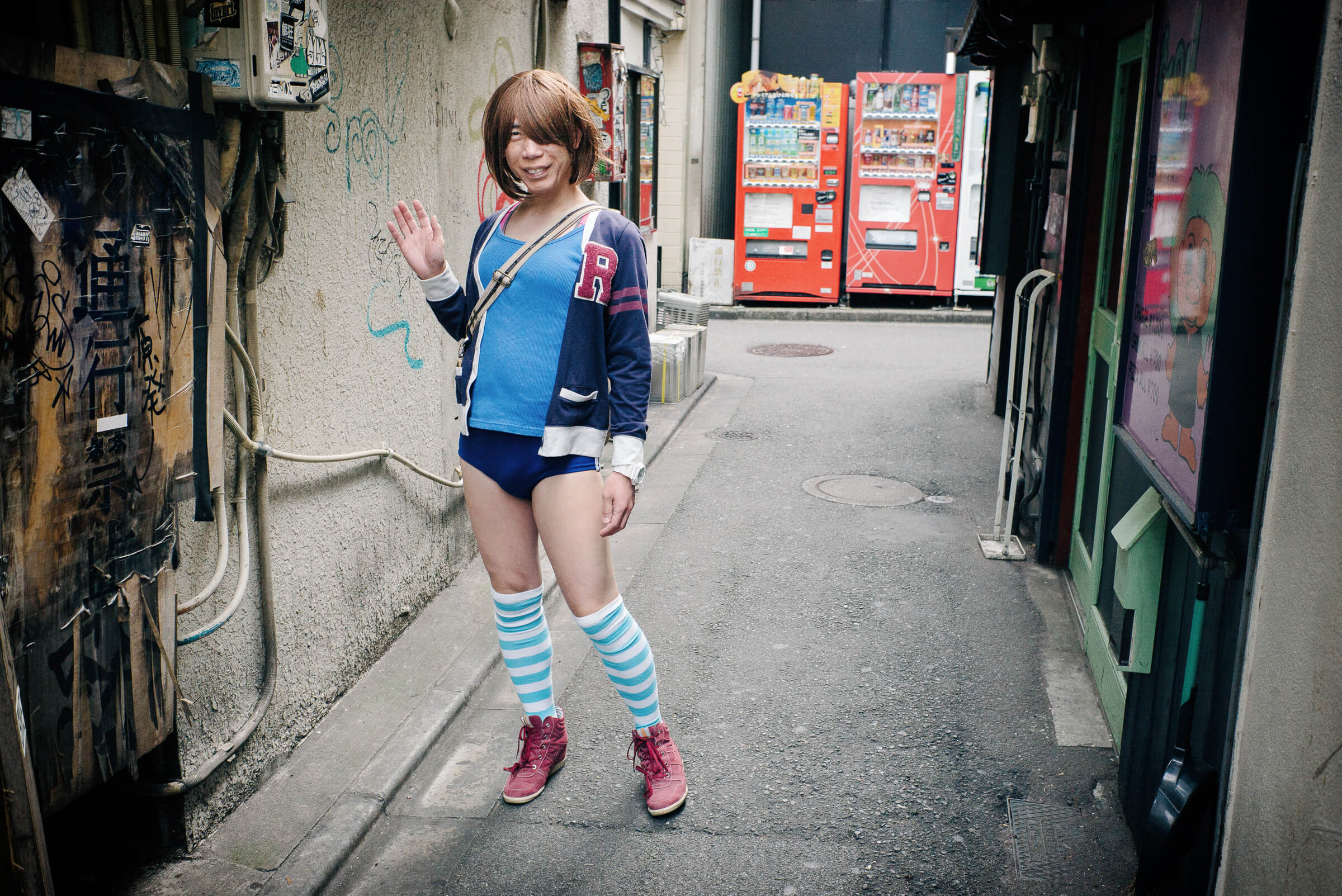 A Man Wearing Schoolgirl Gym Shorts In A Tokyo Alley — Tokyo Times 