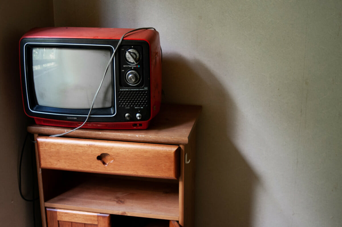 Old and long-abandoned Japanese televisions