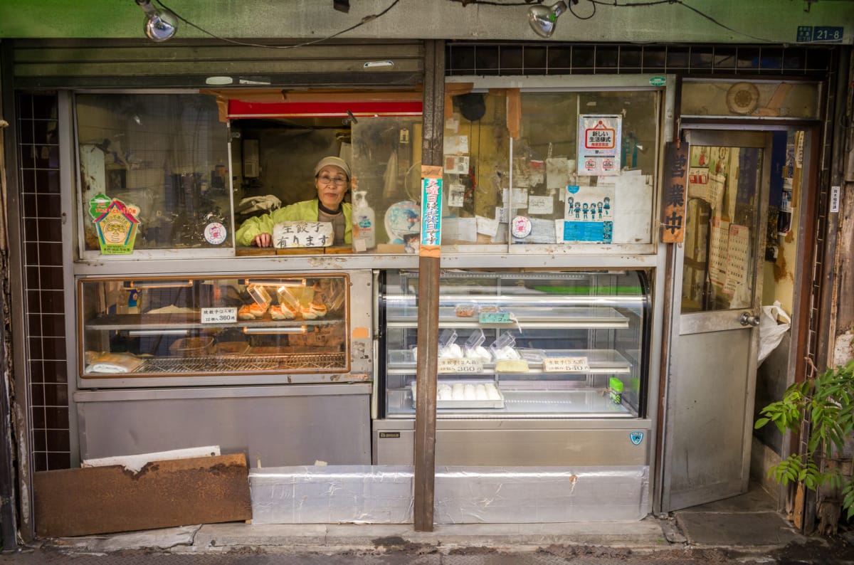 A fantastically grubby old Tokyo food shop