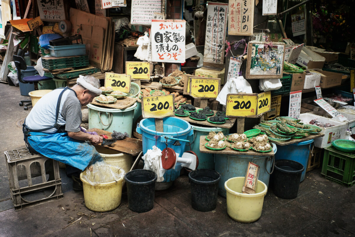 old and traditional Japanese pickle shop