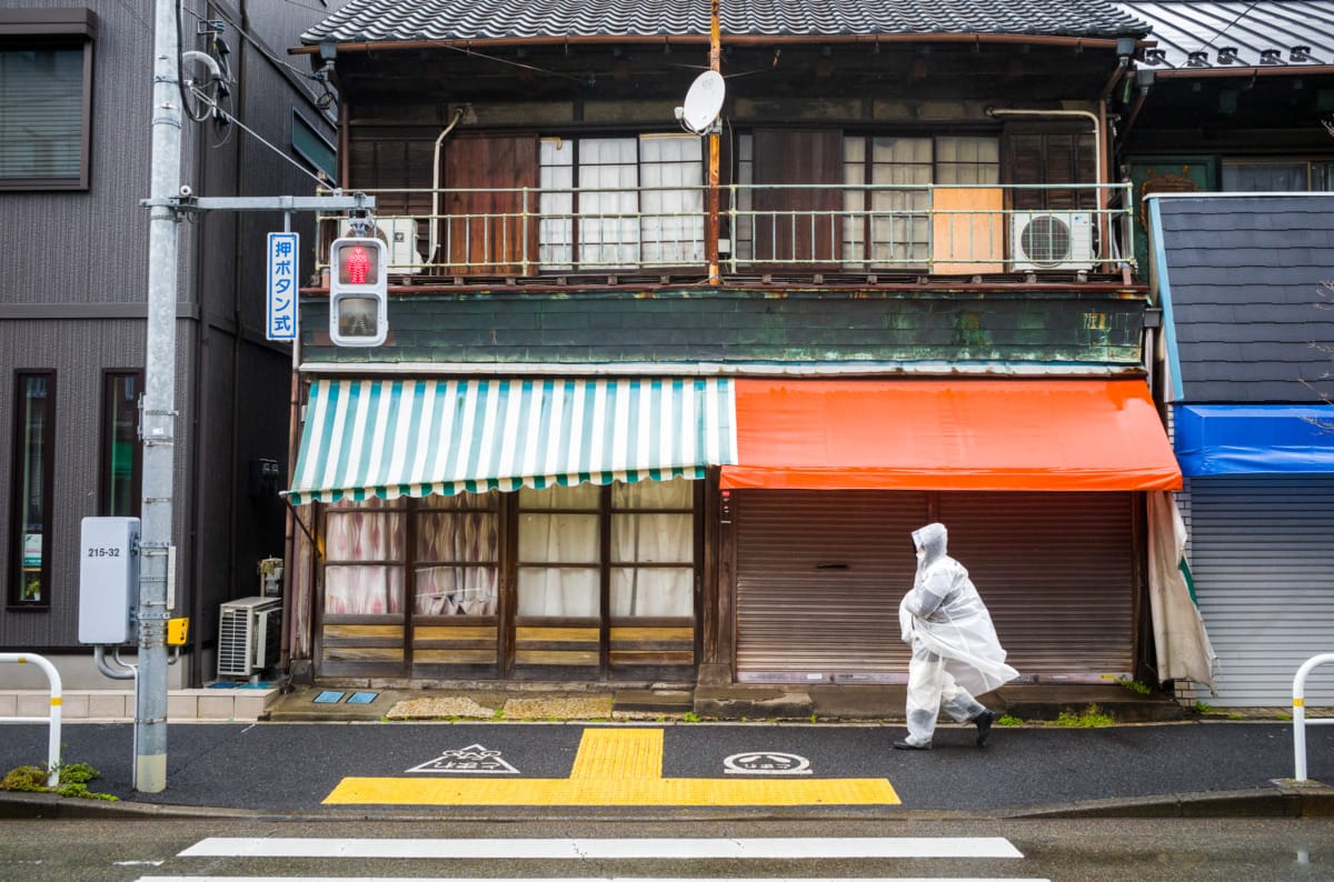 old Tokyo in the rain