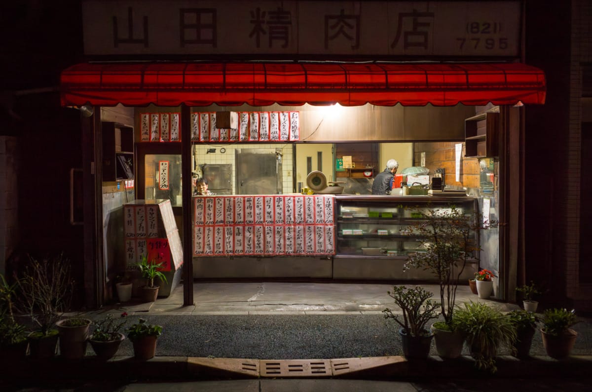 The quiet and light of an old Tokyo neighbourhood at night