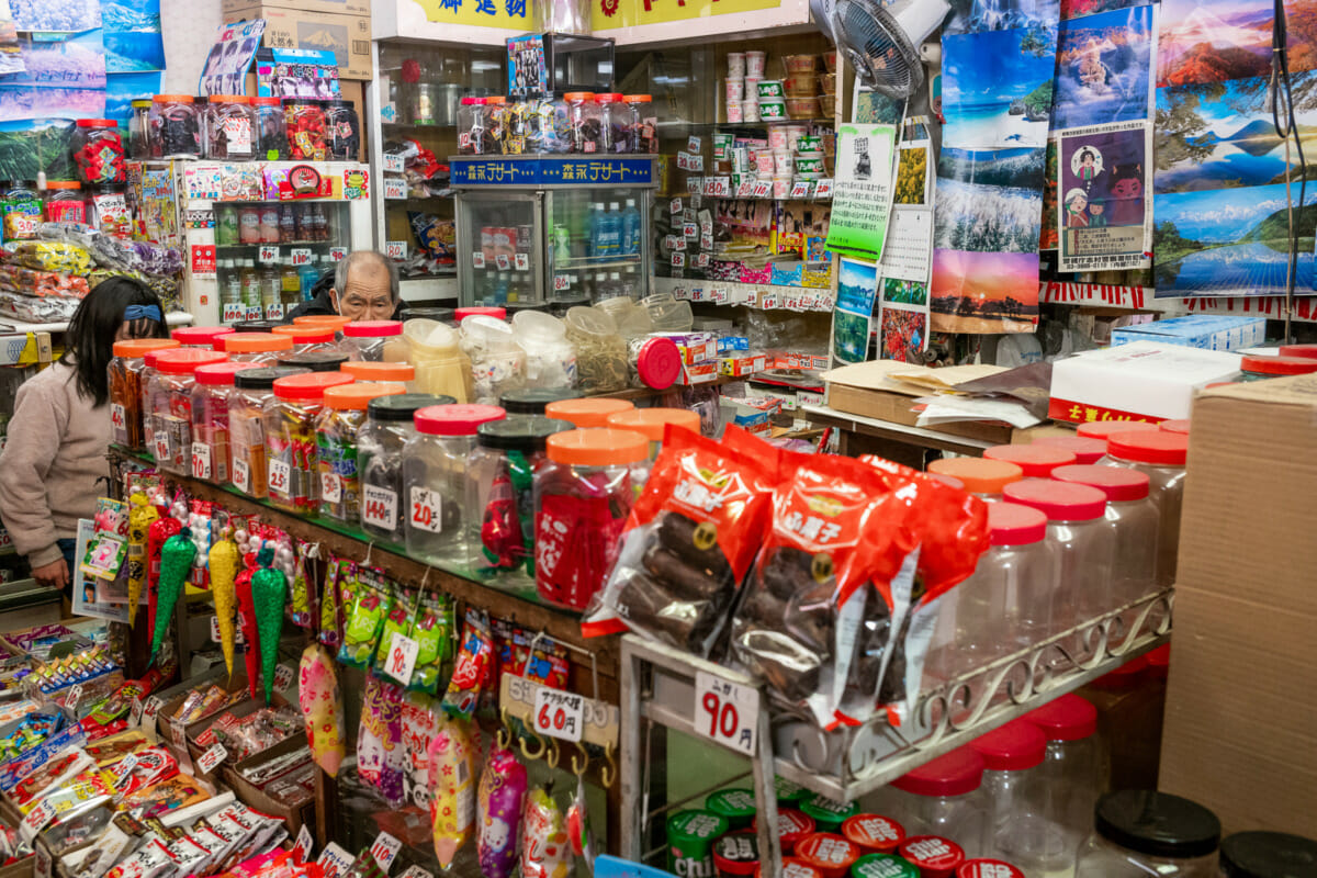 an old and retro Tokyo sweet shop