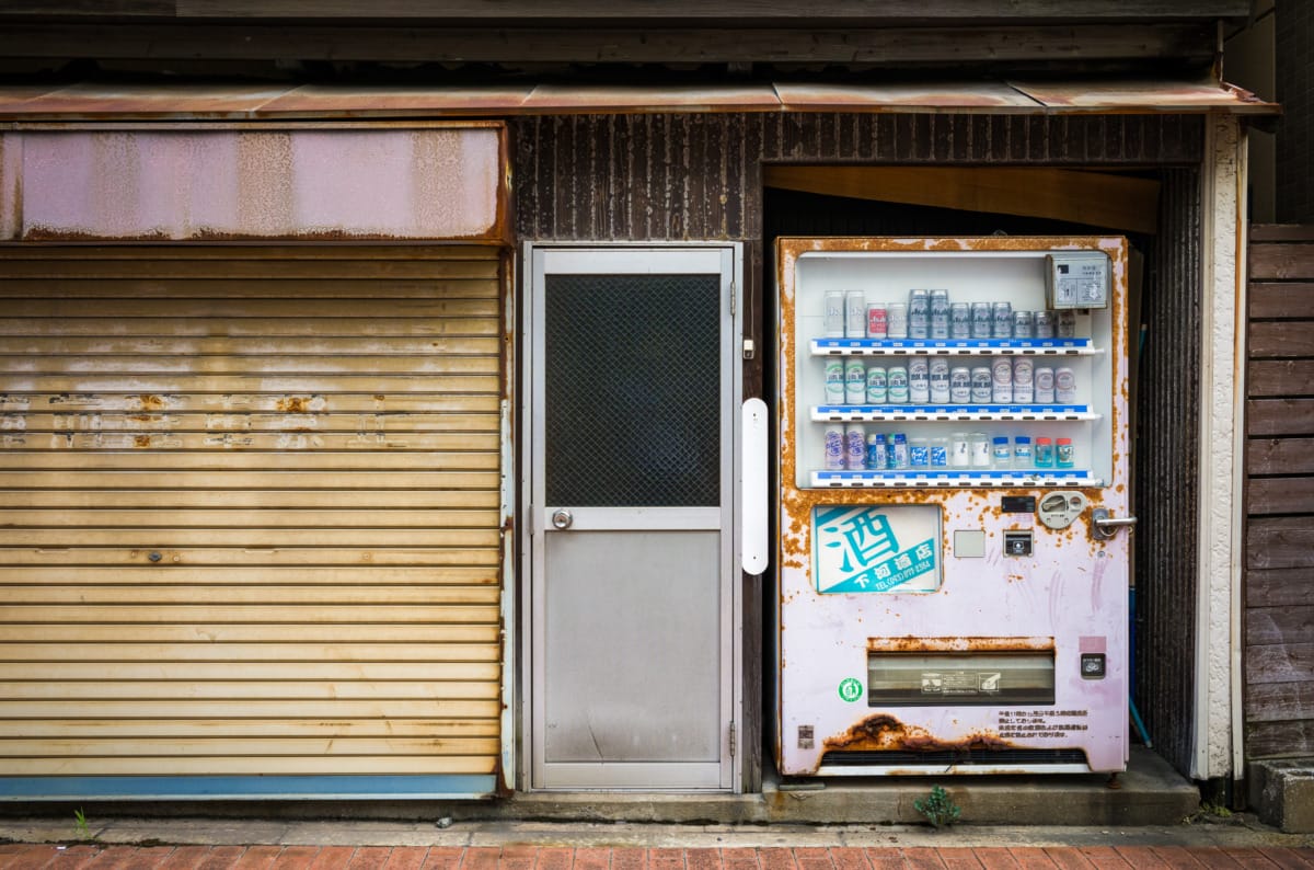 The quiet and faded nature of an old Japanese town