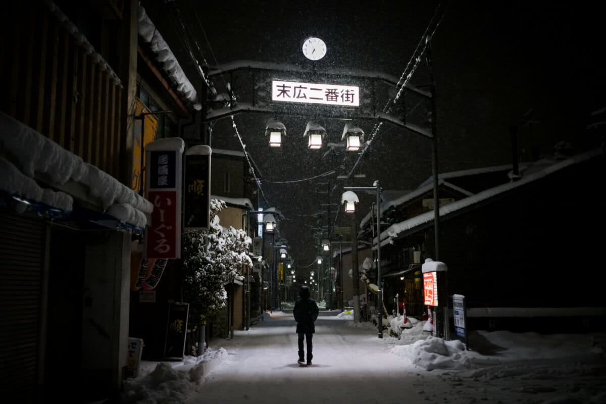 A quiet walk home in Japan’s snow country