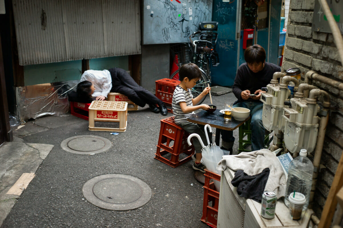 Tokyo alleyway drinkers