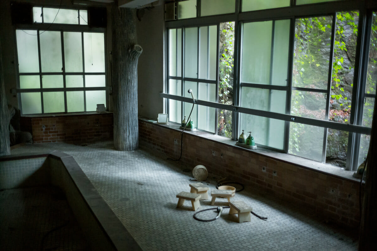The shadows and silence of an abandoned Japanese hotel