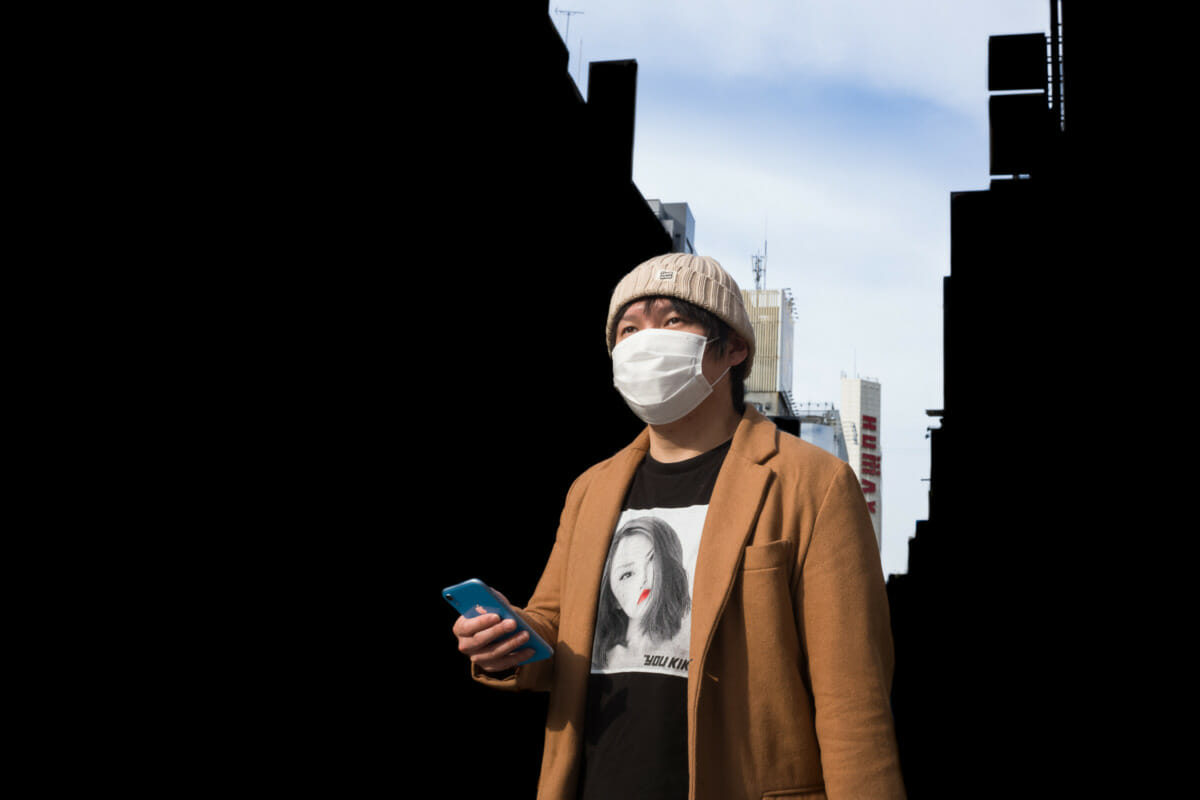 Tokyo shadows and a pandemic portrait of a portrait