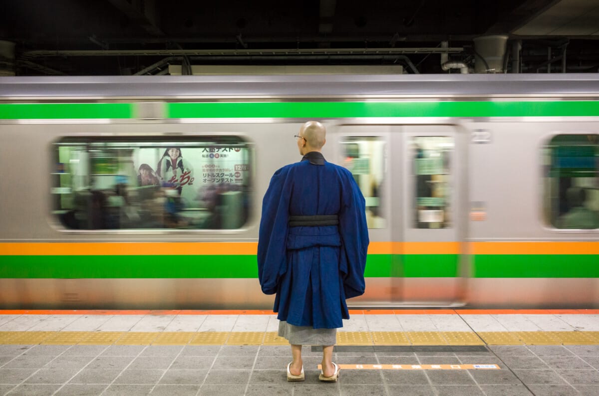 Scenes from Japanese train and subway stations