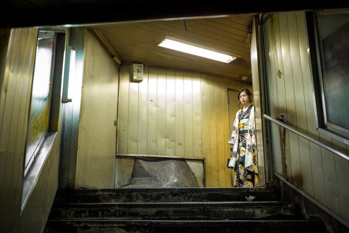 Scenes from Japanese train and subway stations